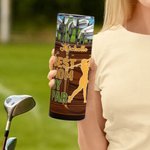 Personalizzato Best Dad Mom By Par 20 oz acciaio inox dritto Tumbler con nome Compleanno regalo per la festa del papà per i giocatori di golf