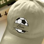 Henkilökohtainen Monivärinen Soccer Design Classic Peak Cap Baseball hattu nimi Daily Accessory Syntymäpäivä lahja lapsille aikuisille jalkapallon ystäville