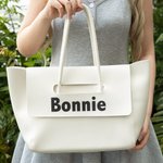 Personalised Minimalist Large Capacity PU Leather Tote Bag with Name Daily Commuter Outing Accessory Birthday Gift for Women