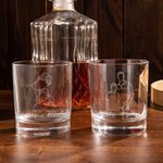Personalisierte gravierte Linie Portrait Foto 10 oz Whiskey Glas mit Namen Vatertag Geburtstag Geschenk für Mann