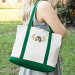 Personalizada Bordado Floral Mascota Cara Foto Impermeable Bolsa Grande con Nombre Accesorios de Viaje Regalo de Cumpleaños para Gato Perro Mamá Mujeres