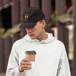 Personalized Coffee Element Classic Breathable Peak Cap with Name Fashion Accessories Birthday Holiday Gift for Friends Family Coffee Lovers