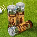 Personalizzato Best Dad Mom By Par 20 oz acciaio inox dritto Tumbler con nome Compleanno regalo per la festa del papà per i giocatori di golf