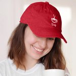 Personalized Coffee Element Classic Breathable Peak Cap with Name Fashion Accessories Birthday Holiday Gift for Friends Family Coffee Lovers