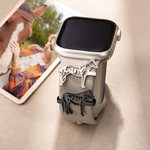 Personalized Minimalist Horse Silhouette Watch Band Charm with Name Pet Party Anniversary Birthday Gift for Horse Lovers