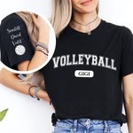 Personalisierte Fußball Baseball Sport Ball Multicolor T-Shirt mit 1-6 Kind Namen Geburtstag Sport Veranstaltung Jubel Zubehör Spieltag Geschenk für Familie