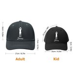 Chapeau de baseball personnalisé avec nom et silhouette de joueur de basket-ball Cadeau d'anniversaire pour les enfants et les adultes amateurs de basket-ball