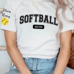Personalisierte Fußball Baseball Sport Ball Multicolor T-Shirt mit 1-6 Kind Namen Geburtstag Sport Veranstaltung Jubel Zubehör Spieltag Geschenk für Familie