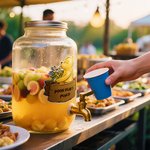 Personalized Cute Classic Winnie the Pooh Tiger Pig Jar Drink Labels Stickers with Text Set of 4 Party Favor Baby Shower Gift for Kids