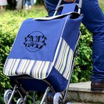 Gepersonaliseerde Monogram Duurzame Grote Vervangtas voor Winkelwagentje met Initiaal en Naam Winkel Kamperen Verjaardag Cadeau voor Familie