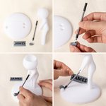 Personalized Anthropomorphic 3D Golf Succulent Planter with Name Home Decor Birthday Gift for Golf Lovers Players