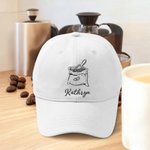 Personalized Coffee Element Classic Breathable Peak Cap with Name Fashion Accessories Birthday Holiday Gift for Friends Family Coffee Lovers