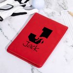 Gepersonaliseerd golf speler silhouet initiaal lederen scorekaart houder met naam Competitie Training accessoires Verjaardagscadeau voor Coach Golf liefhebbers