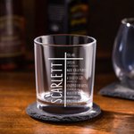 Personalized Cross Bible Glass with Name Religious Celebration Father's Day Gift for Christians