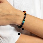 Personalised Micro-carved Photo Projection Adjustable Beaded Bracelet Dainty Jewellery Anniversary Birthday Gift for Family Friend