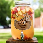 Personalized Cute Classic Winnie the Pooh Tiger Pig Jar Drink Labels Stickers with Text Set of 4 Party Favor Baby Shower Gift for Kids