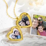 Personalisierte lila Herz Foto Halskette mit Schmetterling für Mutter Ehefrau Schmuck Geschenk