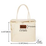 Gepersonaliseerde Monogram Grote Canvas Garen Opbergtas met Naaldvakken en Handvat Haak Accessoires Verjaardagscadeau voor Craft Lovers