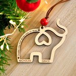 Personlig trähjärta elefant systerskap prydnad med namn vänskap Keepsake födelsedag julklapp för systrar bästa vänner