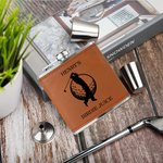 Bouteille de liqueur en cuir PU personnalisée avec nom pour la fête des pères Cadeau d'anniversaire pour les hommes d'honneur Amoureux du golf