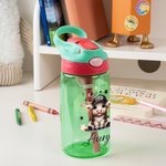 Personlig söt rosetthatt Highland Cow 16 oz vattenflaska för barn med namn och handtag Silikonhalm Tillbaka till skolan Födelsedagspresent för pojkar flickor