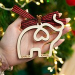 Personlig trähjärta elefant systerskap prydnad med namn vänskap Keepsake födelsedag julklapp för systrar bästa vänner