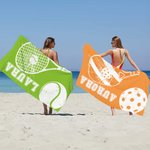 Toalla de playa personalizada de gran tamaño y secado rápido con temática de baloncesto y fútbol regalo para amantes de los deportes
