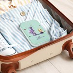 Personalized Birth Flower Cartoon Character LED Three-color Makeup Mirror with Name Travel Essential Anniversary Birthday Gift for Women Girls