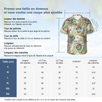 Chemise Hawaïenne Personnalisée avec Portrait Photo et Motif de Palmier Cadeau Anniversaire Vacances pour Amoureux des Animaux Famille
