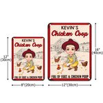Personalisierte Cartoon Charakter Huhn Ente Coop Bauernhof Metallschild mit Namen Bauernhof Zubehör im Freien Dekor Geburtstagsgeschenk für Familie Landwirt Züchter