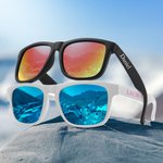 Gafas de sol personalizadas multicolor polarizadas con protección UV y texto regalo de fiesta en la playa y cumpleaños para mujeres y hombres