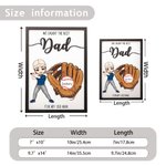 Personalized We Caught The Best Cartoon Baseball Character Wooden Plaque Frame with 1-8 Names Home Decor Father's Day Gift for Dad Grandpa