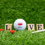 Personalized Funny Red Kiss Lip Heart Set of 3 Golf Ball with Names Birthday Valentine's Day Anniversary Gift for Golf Lover Couple