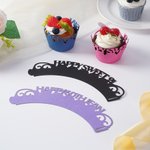 Personalized Multicolor Cupcake Wrappers with Text 12 Pcs Birthday Wedding Party Favor for Baking Enthusiasts