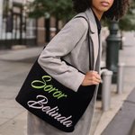 Henkilökohtainen vaaleanpunainen ja vihreä Sorority Suuri kangas Kangas Kangaskassi nimi Travel tarvikkeet syntymäpäivälahja sisaret ystävät