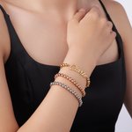 Personalized Simple Stackable Beaded Bracelet Anklet with Name Dainty Jewellery Birthday Anniversary Bridal Shower Gift for Bridesmaids Women