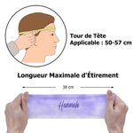 Bandeau Extensible Anti-Sueur Personnalisé avec Nom Accessoire de Sport Cadeau d'Anniversaire pour Hommes Femmes Amateurs de Sport