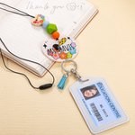 Personalised Book Drawing Board Piano Key Music Art Tassel Beaded Lanyard with Title and Name Teacher's Day Back to School Gift for Teacher