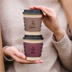 Gepersonaliseerde lederen koffiekop hoes met gegraveerde naam past 10 oz - 20 oz Cups Dagelijks gebruik Verjaardag Aanmoedigend geschenk voor koffieliefhebber werknemer