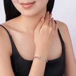 Personalized Simple Stackable Beaded Bracelet Anklet with Name Dainty Jewellery Birthday Anniversary Bridal Shower Gift for Bridesmaids Women