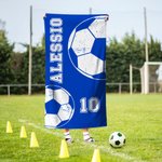 Asciugamano da spiaggia personalizzato multicolore in microfibra ad asciugatura rapida oversize con nome regalo ideale per amanti dello sport