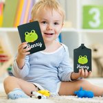 Personalized Cartoon Animals Multicolor PU Leather Passport Holder Luggage Tag Set with Name Travel Accessory Birthday Gift for Kid