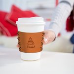 Gepersonaliseerde lederen koffiekop hoes met gegraveerde naam past 10 oz - 20 oz Cups Dagelijks gebruik Verjaardag Aanmoedigend geschenk voor koffieliefhebber werknemer