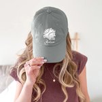 Personalised Tennis Player Silhouette Sport Baseball Hat with Name Birthday Holiday Gift for Kids Adults Tennis Lovers