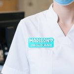 Gepersonaliseerde Multicolor Set van 2 3D Wolk Rechthoek Naam Badge met Beroep Verjaardag Inductie Cadeau voor Geregistreerd Verpleegkundige Medisch Personeel Opvoeder