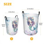 Personlig hopfällbar tvättförvaringskorg med namn och handtag för barnkammardekoration Födelsedagspresent för flickor