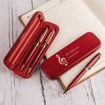 Personalised Engraved Teacher Subject Pattern Wooden Ballpoint Pen and Case Set with Name and Text Teacher's Day Graduation Gift for Teachers