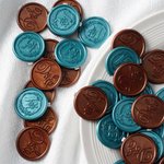 Personalized Monogram Design Envelope Wax Seal Stickers with Name and Initial Set of 20 Party Gift Wedding Invitation Decor