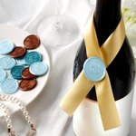 Personalized Monogram Design Envelope Wax Seal Stickers with Name and Initial Set of 20 Party Gift Wedding Invitation Decor