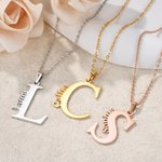 Personalized Simple Initial Name Combination Necklace Jewellery Graduation Birthday Anniversary Gift for Women